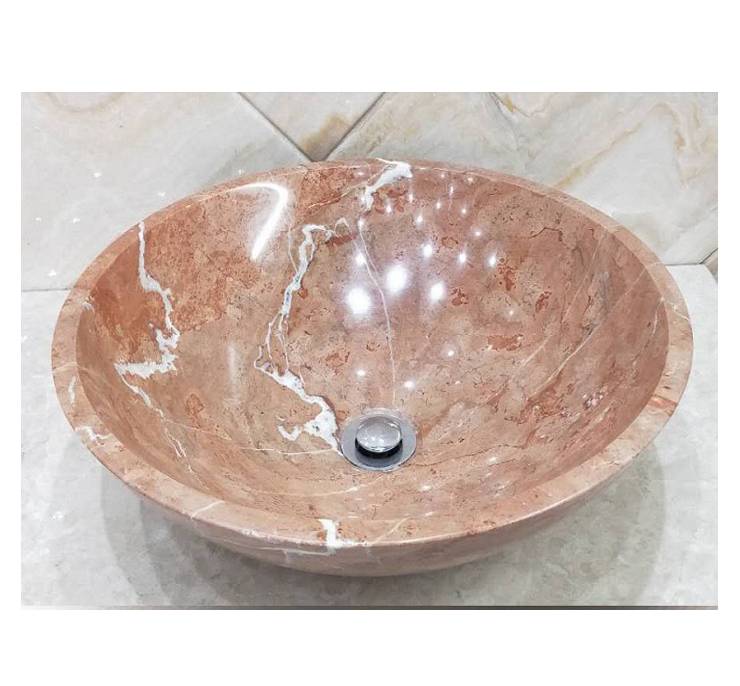 Rose Marble Basin Sink