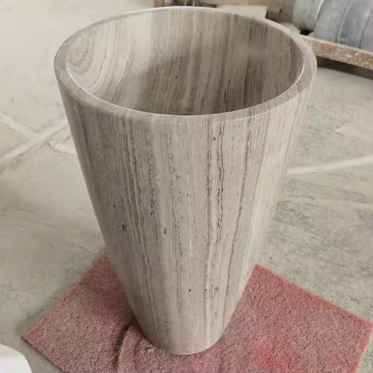 Brown Standing Marble Basin Sink | Lise Luxury