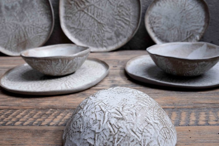 Beige Leaf - Dinner Set