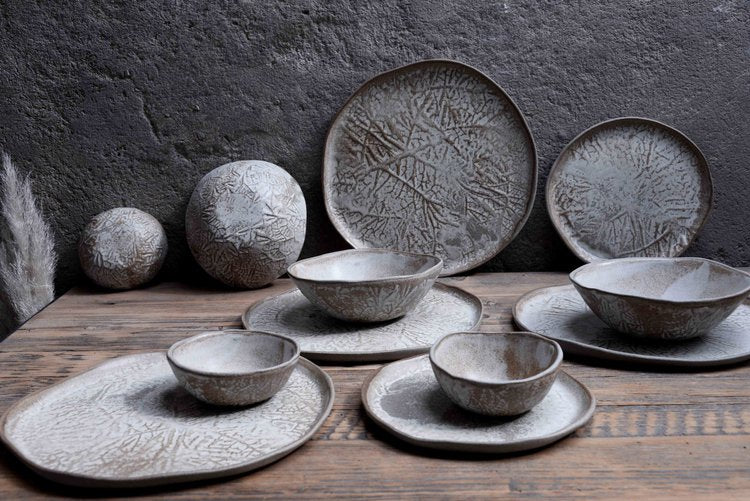 Beige Leaf - Dinner Set