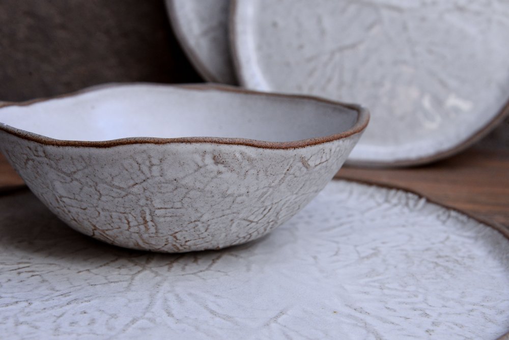 White Leaf - Dinner Set
