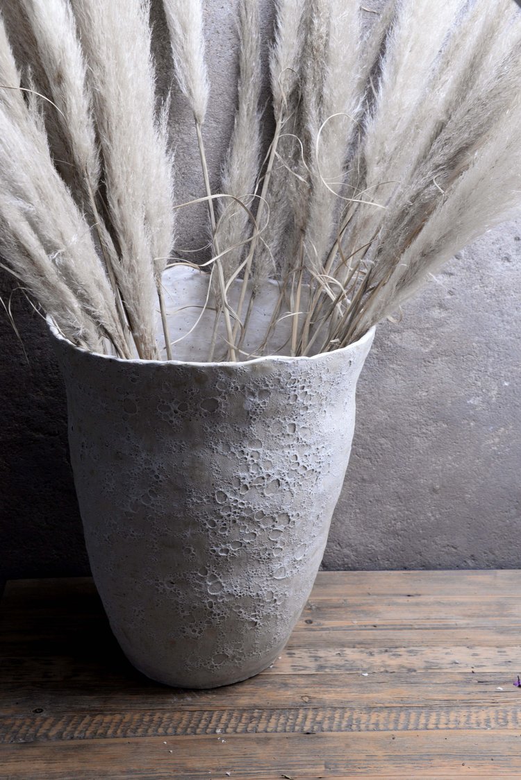 Xl Floor Vase Crater Moon Glaze