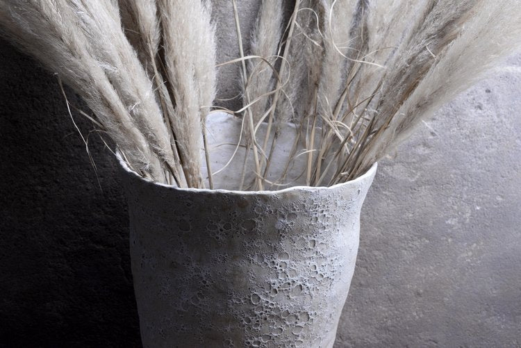 Xl Floor Vase Crater Moon Glaze