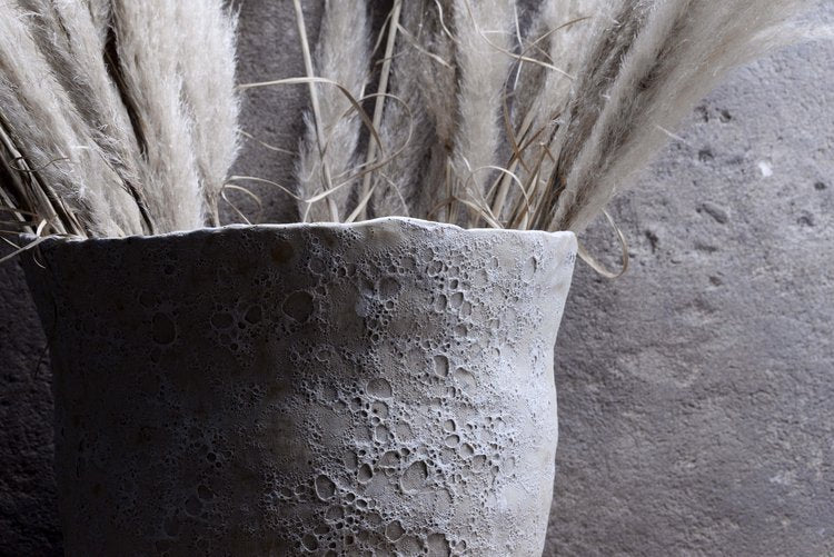 Xl Floor Vase Crater Moon Glaze