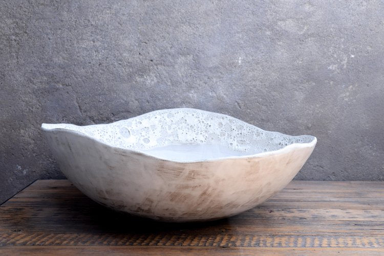 Giant Fruit Bowl - White Moon