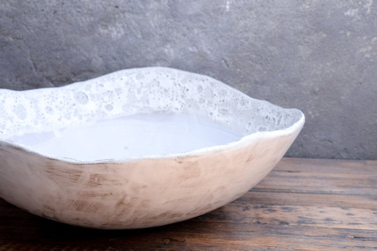 Giant Fruit Bowl - White Moon