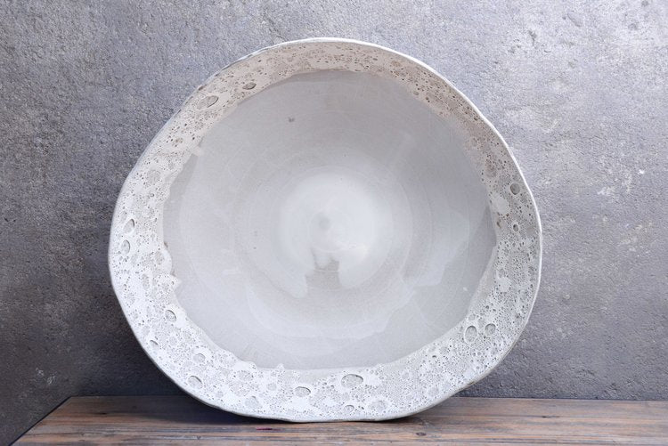 Giant Fruit Bowl - White Moon