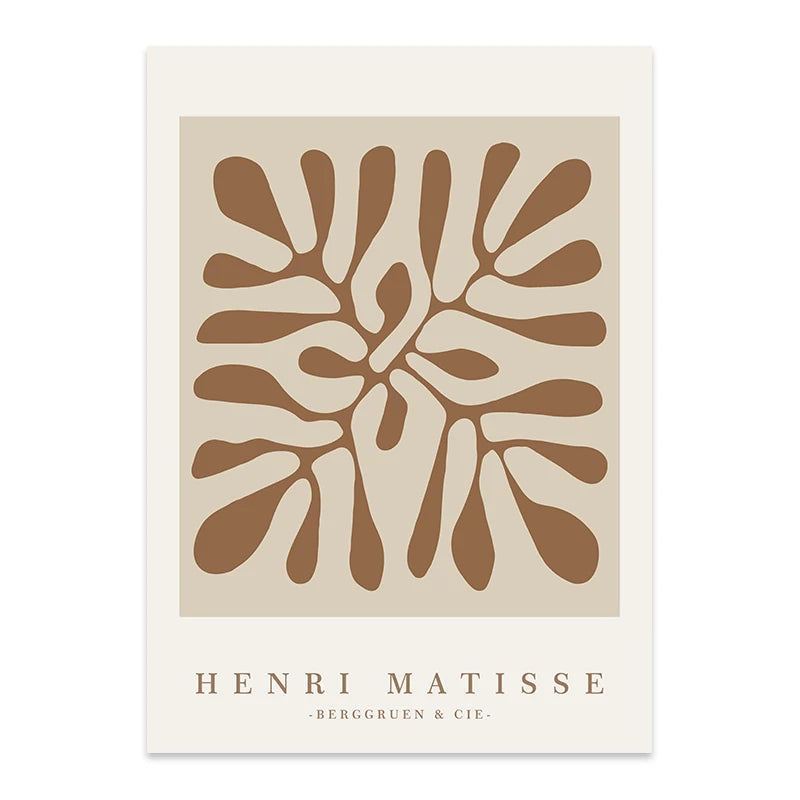 Boho Matisse posters beige white
