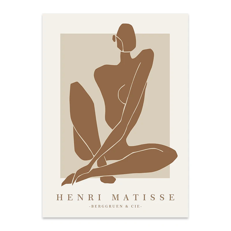 Boho Matisse posters beige white