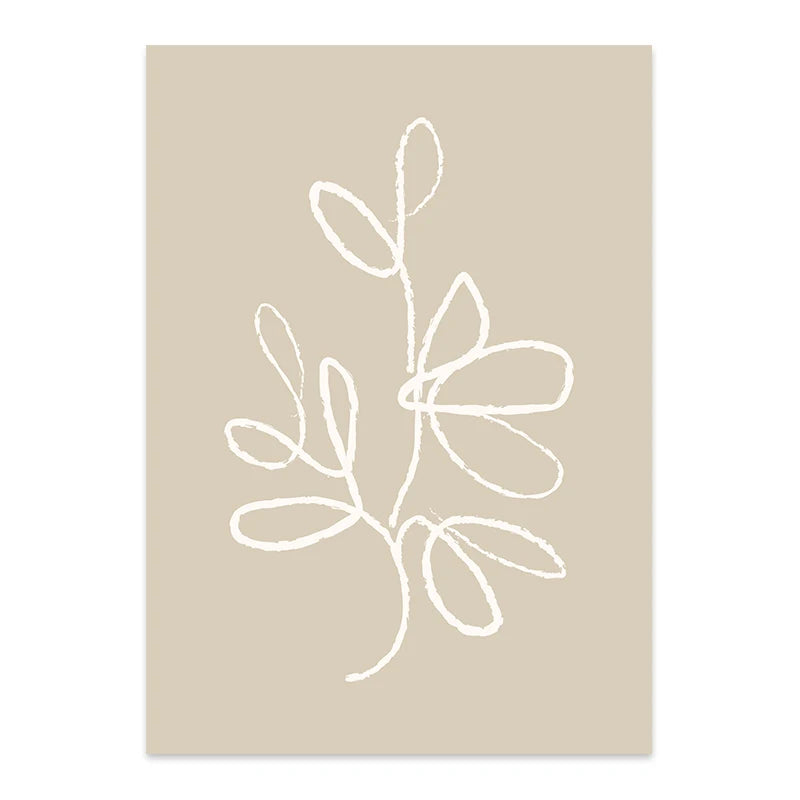Boho Matisse posters beige white
