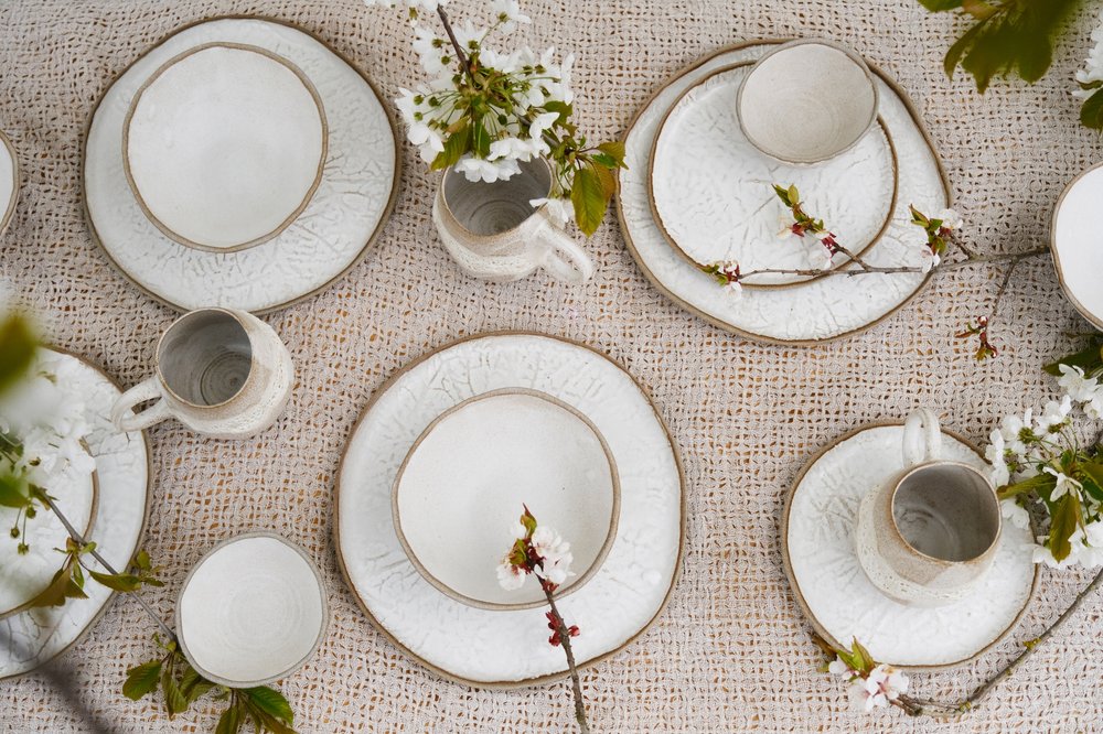 White Leaf - Dinner Set