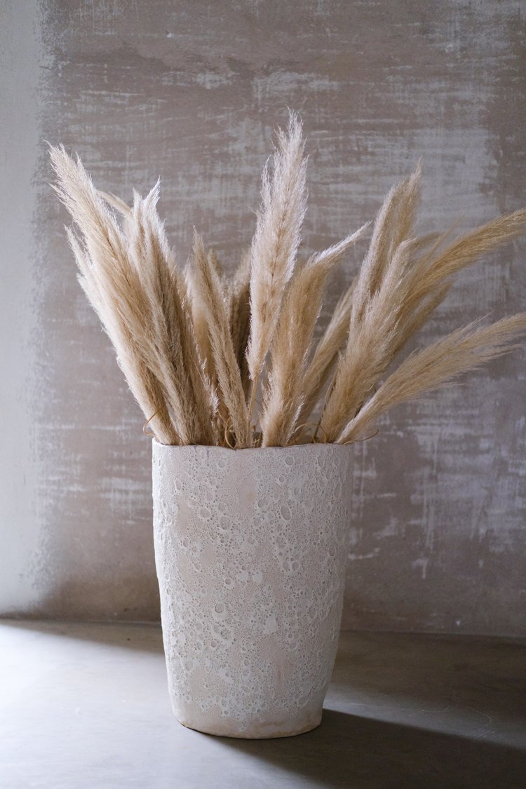 Xl Floor Vase Crater Moon Glaze