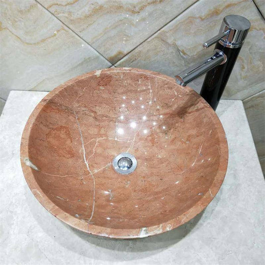 Rose Marble Basin Sink
