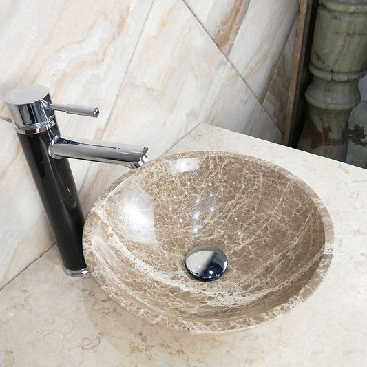 Light Brown Marble Basin Sink