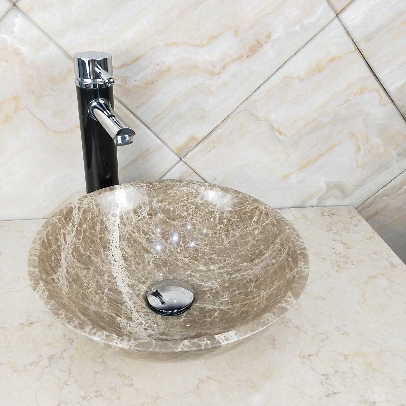Light Brown Marble Basin Sink