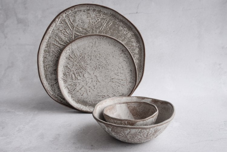 Beige Leaf - Dinner Set