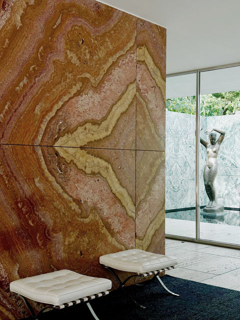 Natural stone feature wall