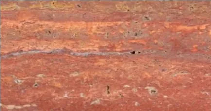 Red Travertine natural stone sample
