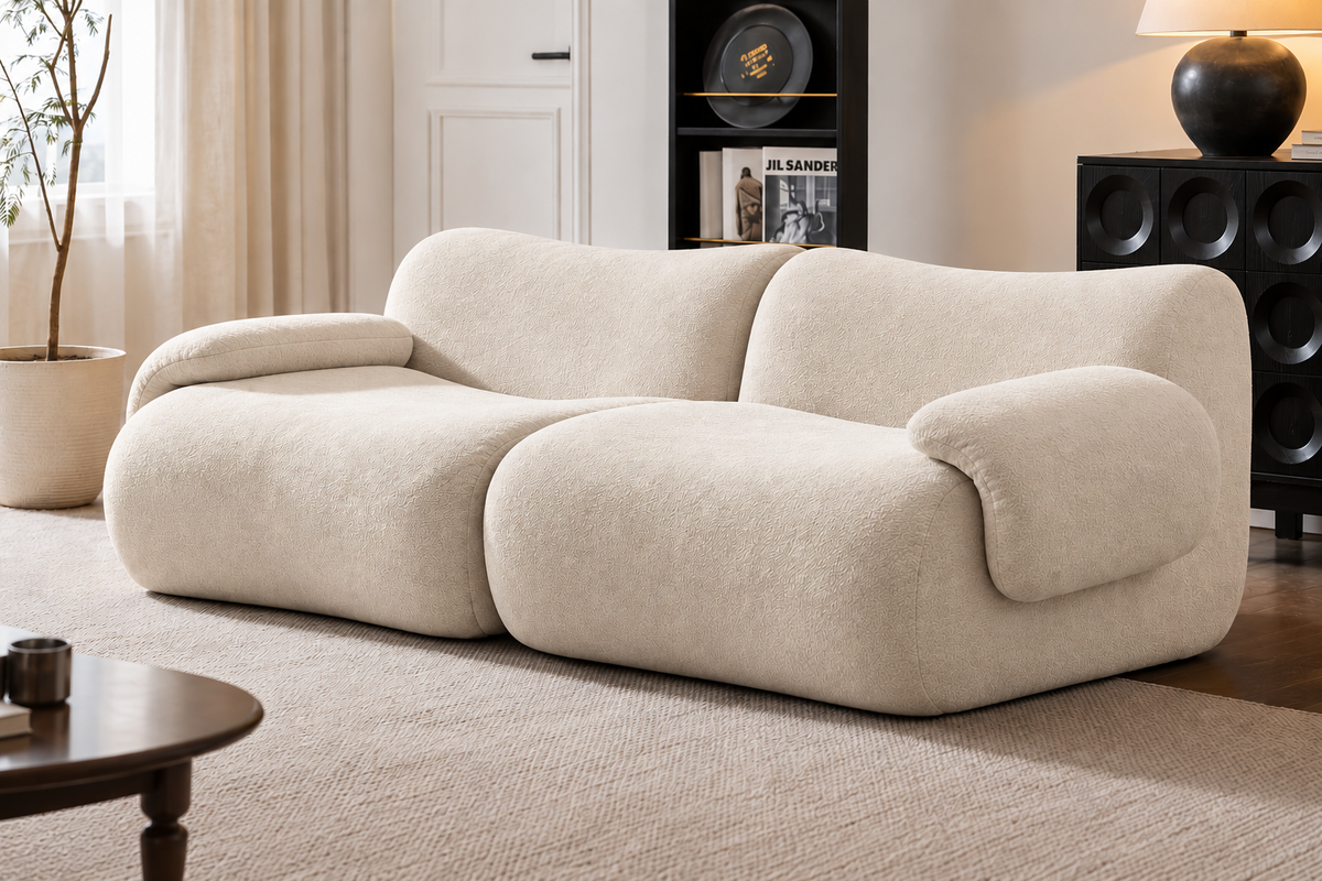 white couch Lise Luxury