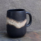 Black River black organic coffee mug with a comfortable handle and contemporary design