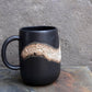 Black River organic ceramic mug with a comfortable handle, handcrafted in Latvia