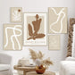 Boho Matisse posters beige white