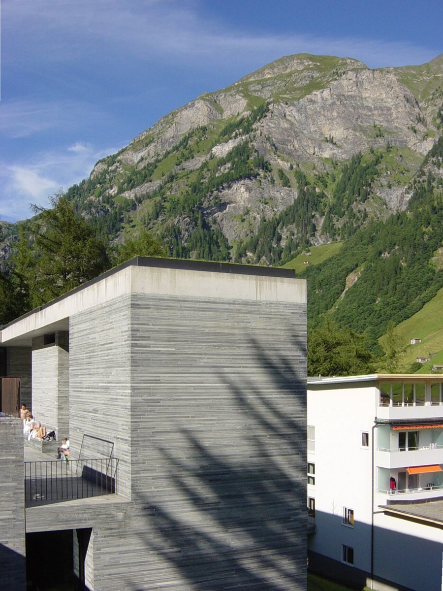 Therme Vals: the relationship between stone surfaces and architectural space.