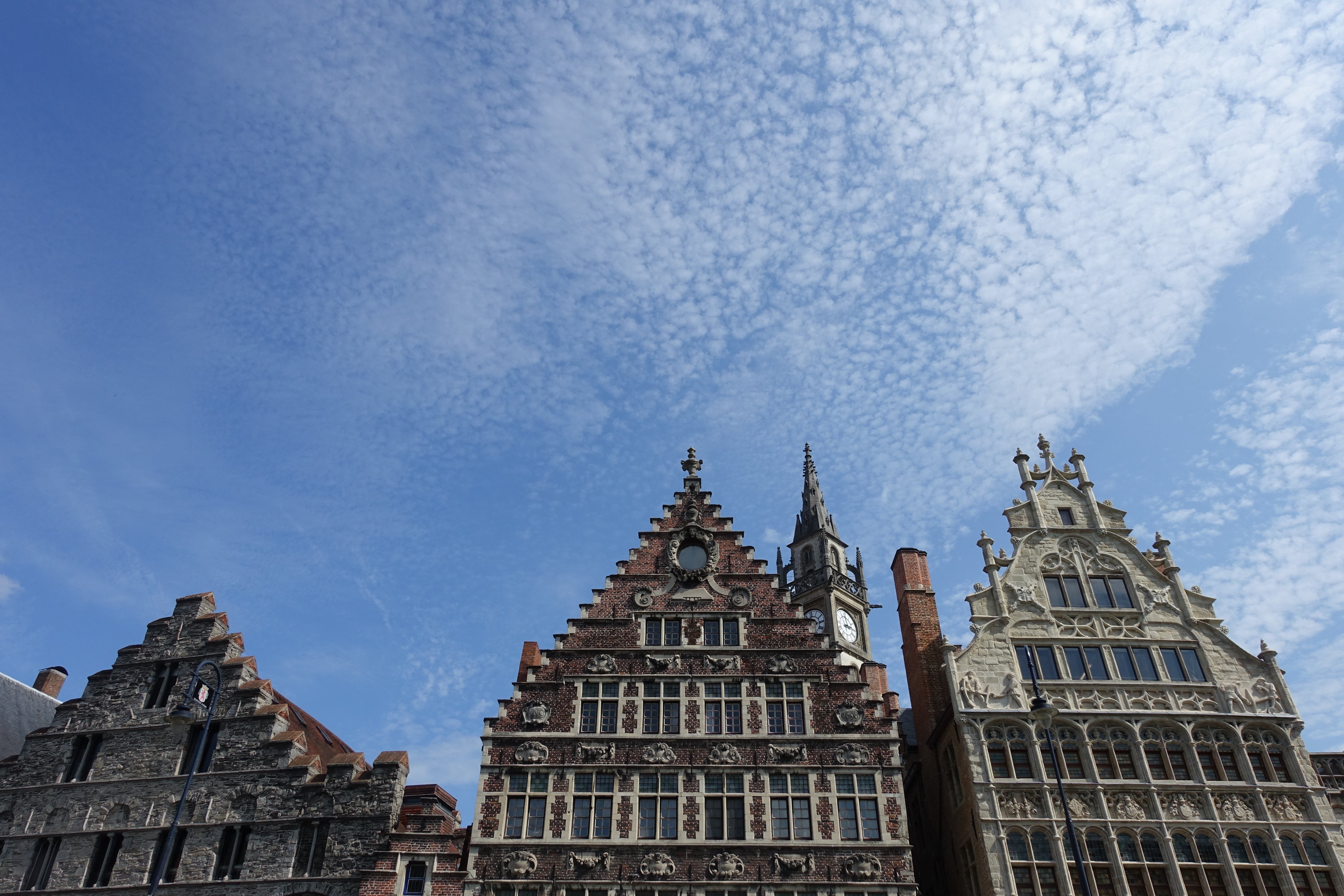 Historic buildings along the Graslei in Ghent, illustrating the city's architectural setting