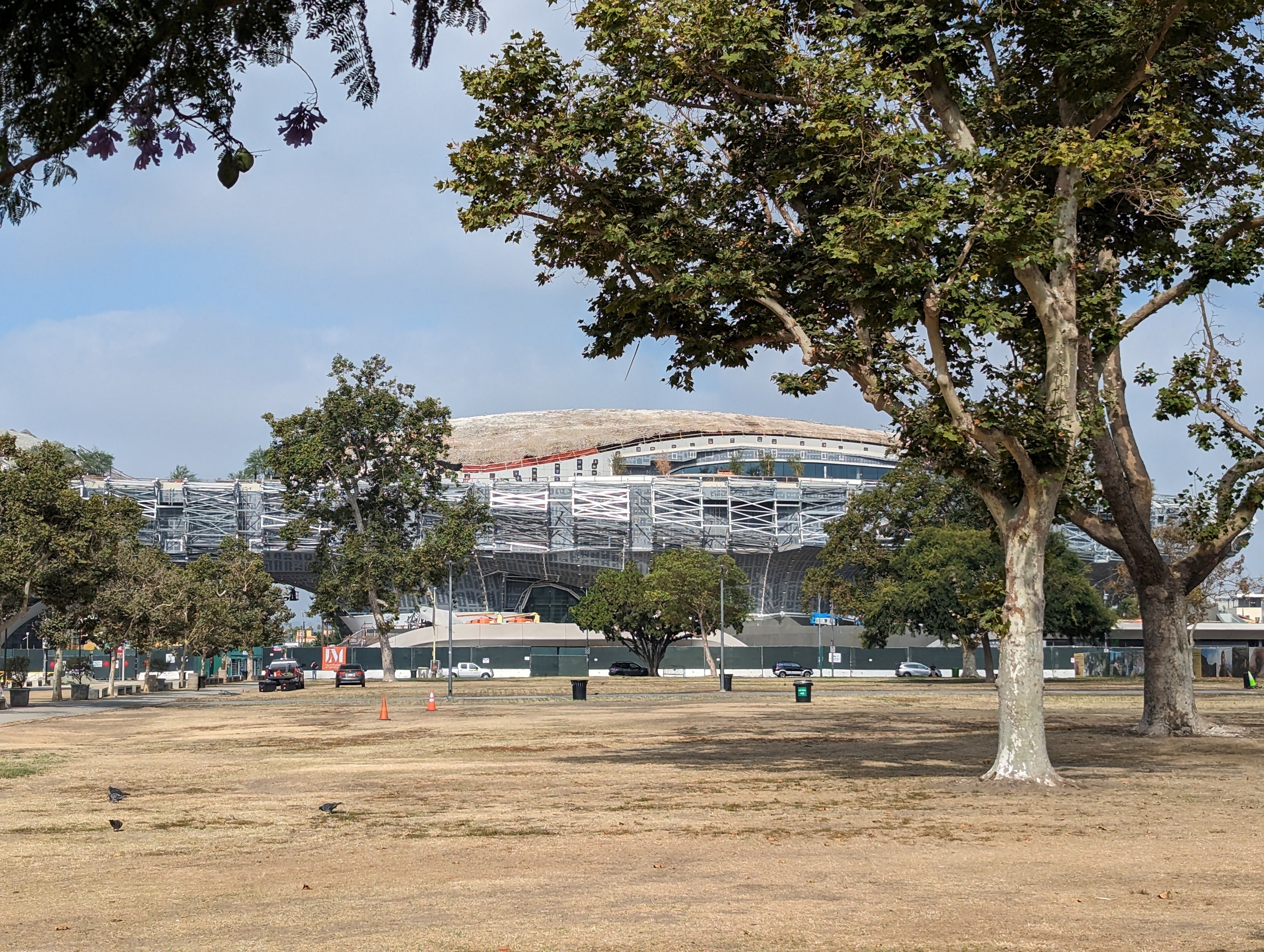 The Lucas Museum of Narrative Art under construction in August 2023