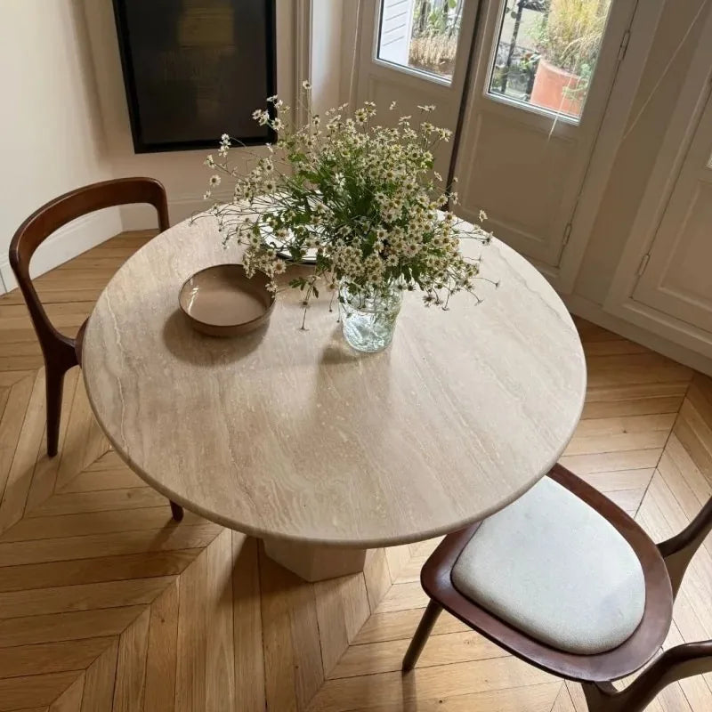 Natural stone dining tables