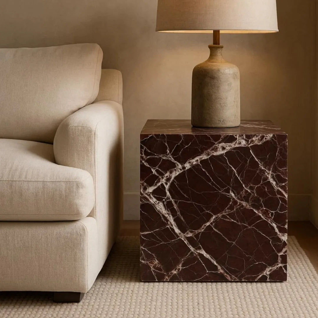 Fluted Marble Coffee Table